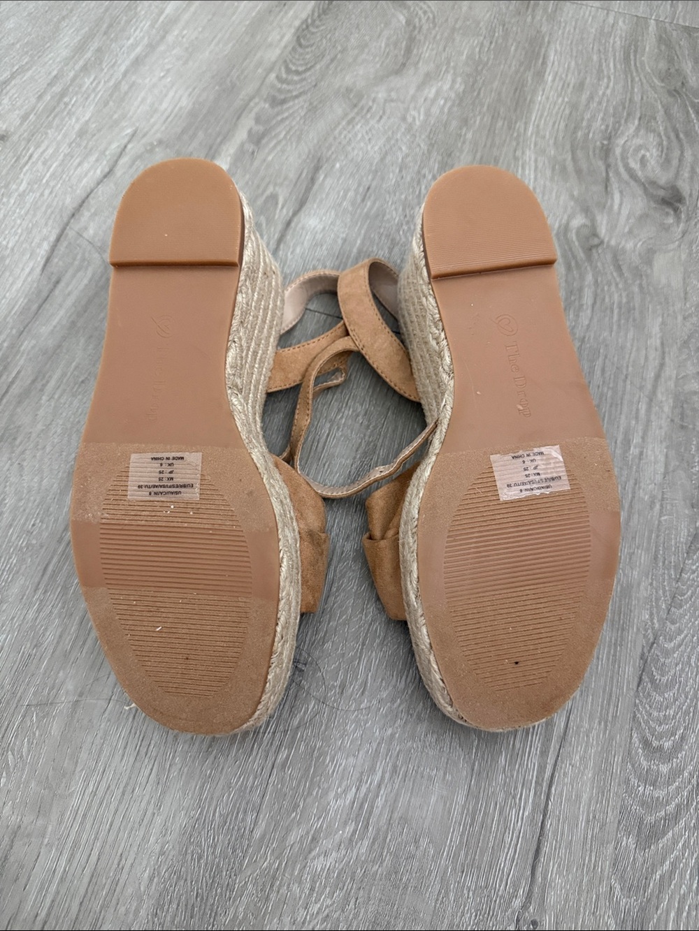 Platform Espadrille Wedge Sandals Amazon The Drop, Size 8 BRAND NEW, Tan - Picture 8 of 14